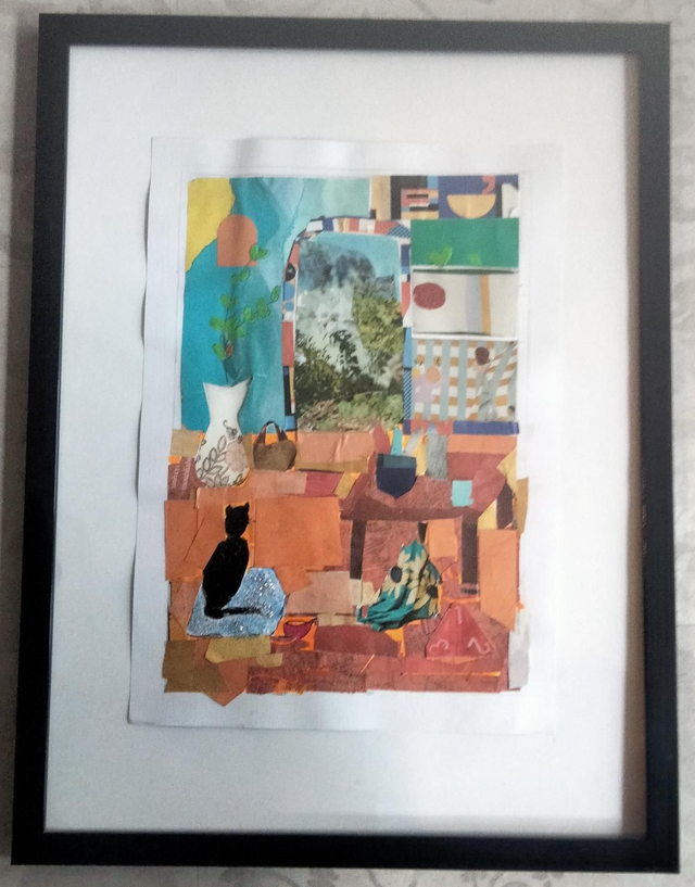 Collage 1 pièce unique Elsahee Marque déposée pour toutes ses œuvres 