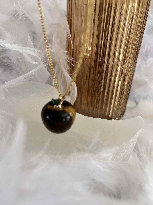 Pendentif pomme Oeil de tigre