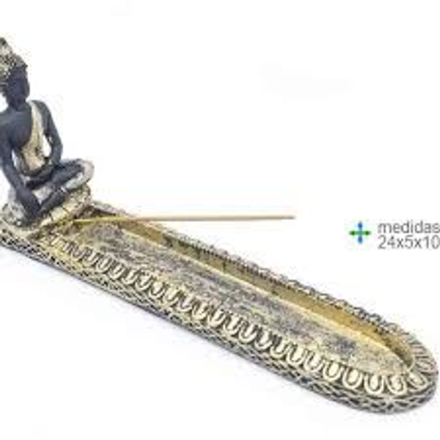 Goldener Buddha Harz-Räuchergefäß 24 x 5 x 10 cm