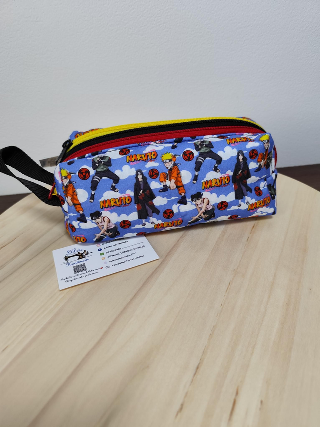 Estojo escolar triplo Naruto