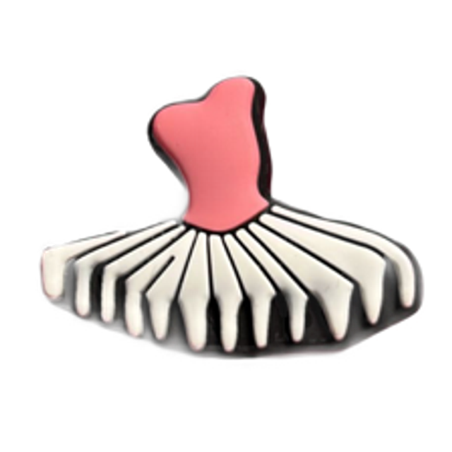 Croc Charm - Pink &amp; White Tutu