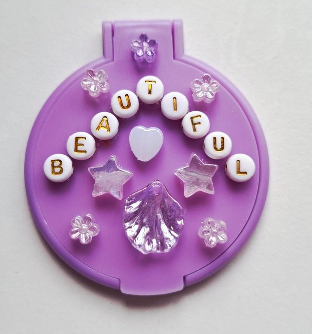 Beautiful embellished compact mirror 