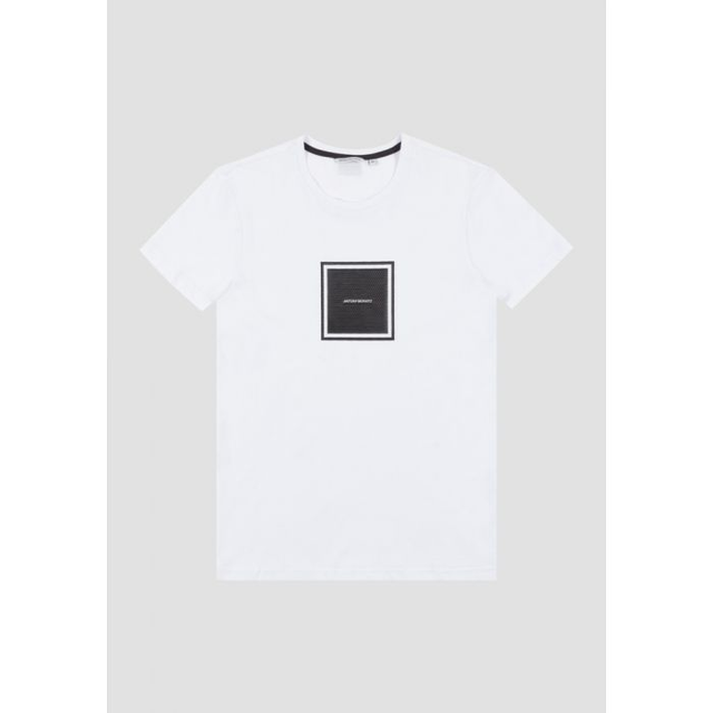 Antony Morato T-SHIRT SLIM FIT IN COTONE CON STAMPA LOGO REFLECTIVE