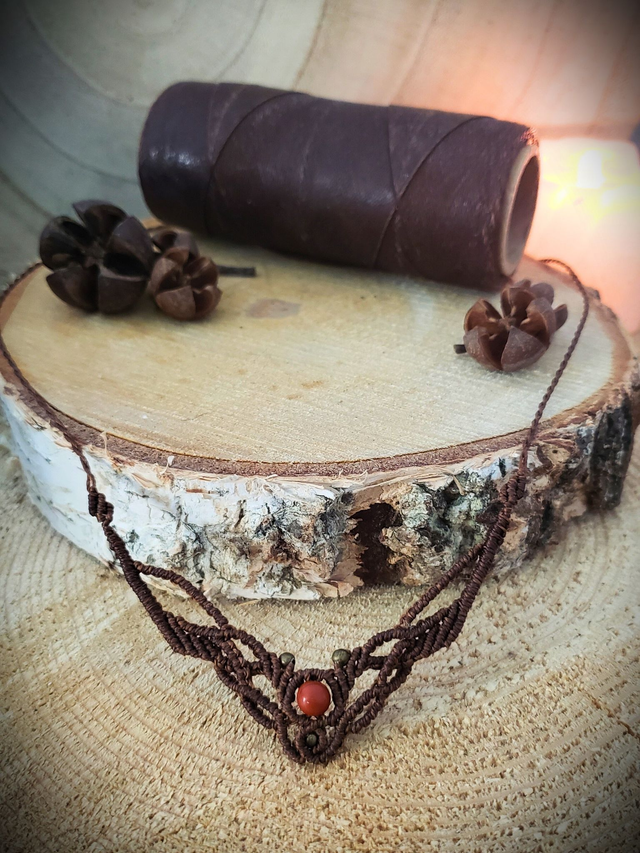 Collier - Jaspe rouge