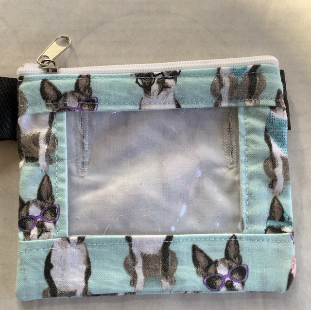 Dogs on Mint pump pouch 