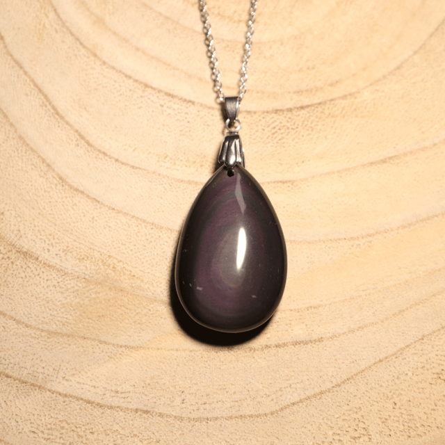 Collier Obsidienne Oeil Celeste