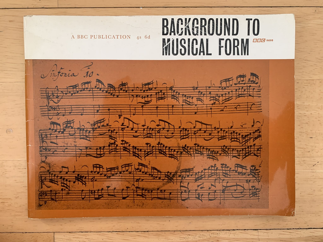 Background to Musical Form BBC Radio companion book 1964 music guide Alan Ridout