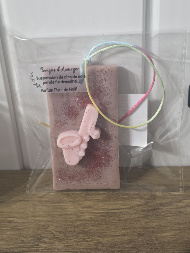 Suspension de cire de soja parfum Fleur de Noël