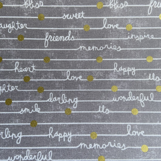 35 cm Patchworkstoff „happy life“