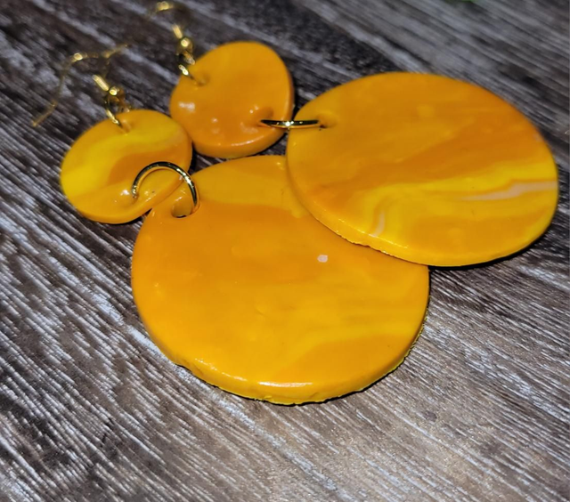 Clay earrings Sunrise (design 4)