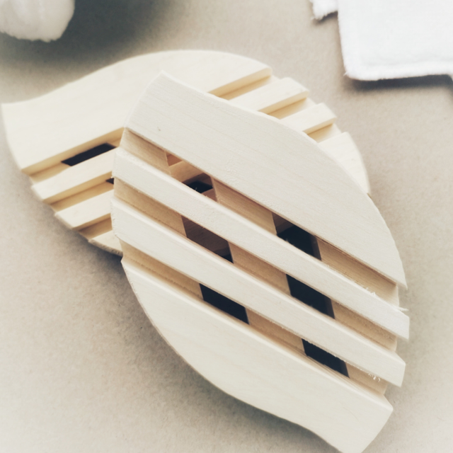 Porte-savon Feuille en bois d&#039;érable massif