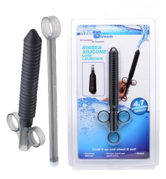 CLEAN STREAM Ribbed Silicone Lube Launcher