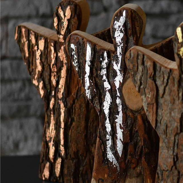 Schutzengel aus Holz – veredelt mit Blattkupfer