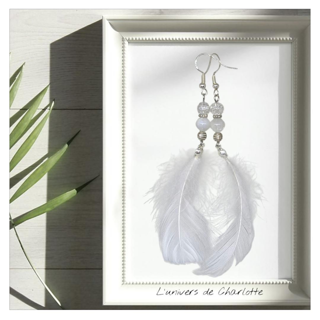 Boucles d'oreilles "Pierre de lune" BO-011
