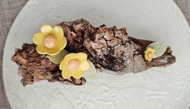 Composition florale jaune 