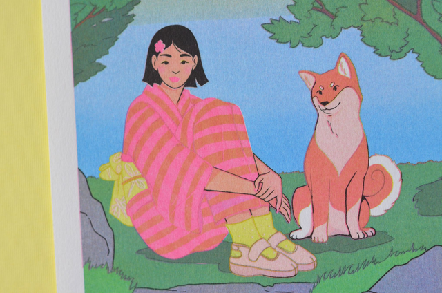 Affichette A4 nénuphar *imprimée au Japon*