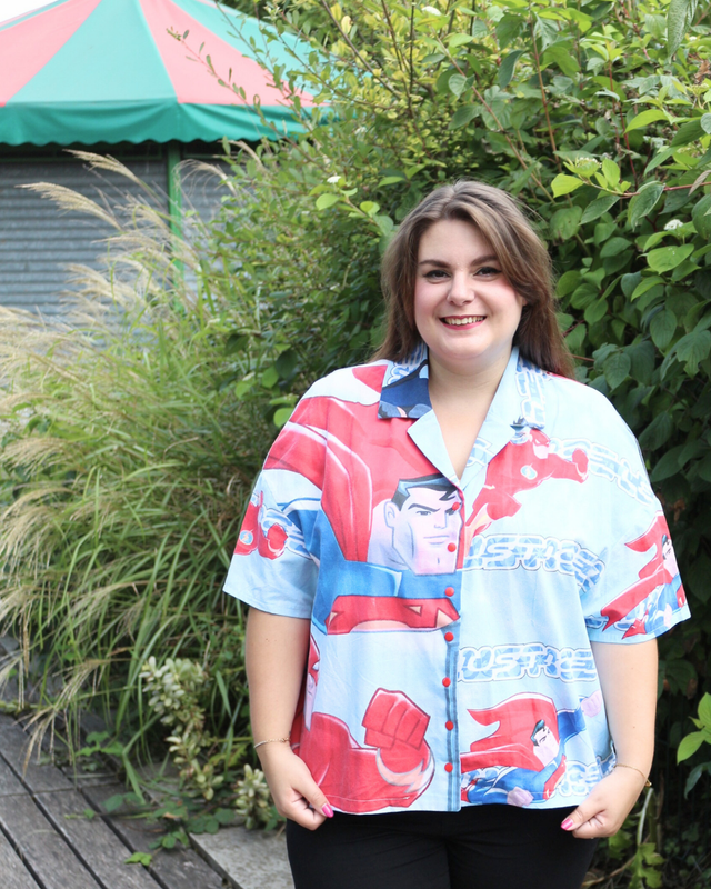 🦸‍♂️ Chemise Upcyclée – « L'Alliance des Héros » – Taille 46