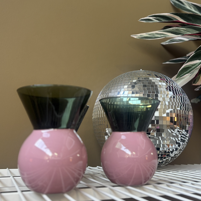 Vaas groen/roze