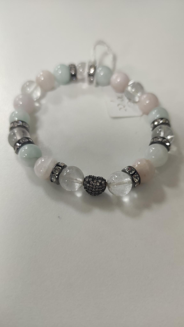 Bracelet kunzite et amazonite 