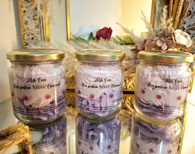 Bougie macaron framboise 