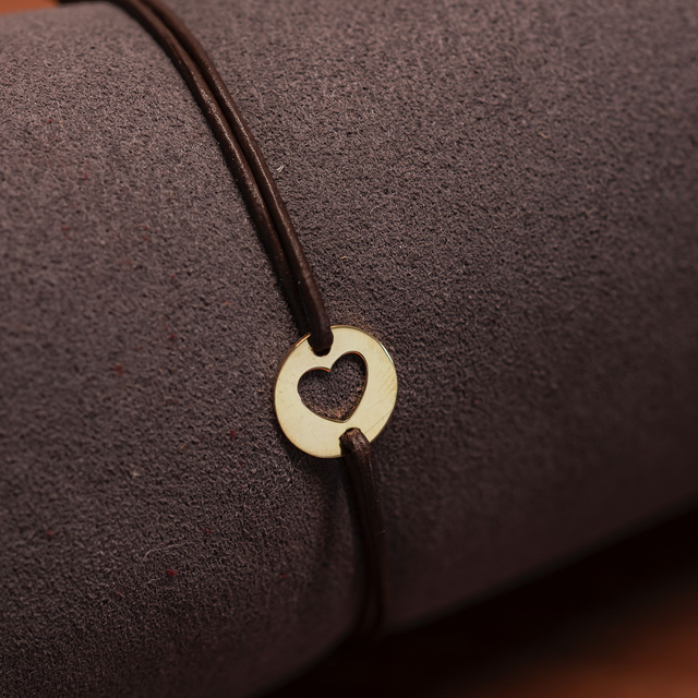 Pendentif cordon motif coeur mini