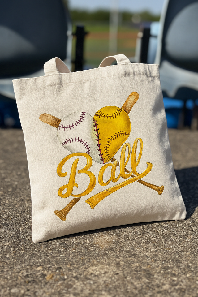 Canvas tas honk/softbal hart