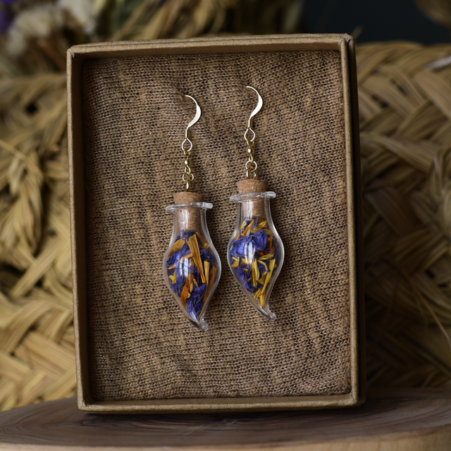 boucles fioles gold calendula &amp; bleuet