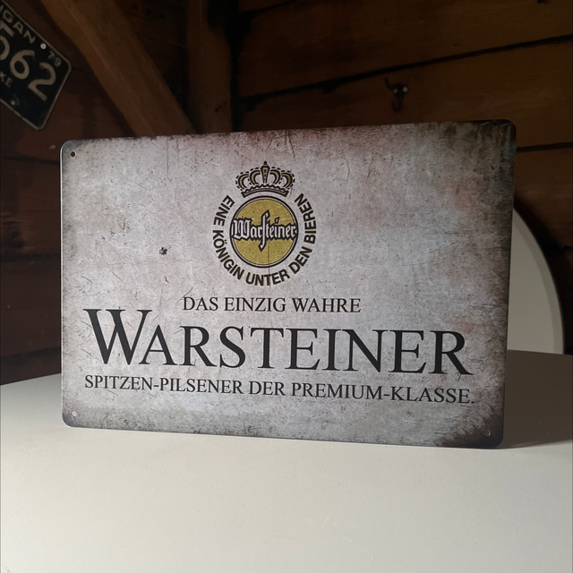 Warsteiner metalen bord - 30x20 cm