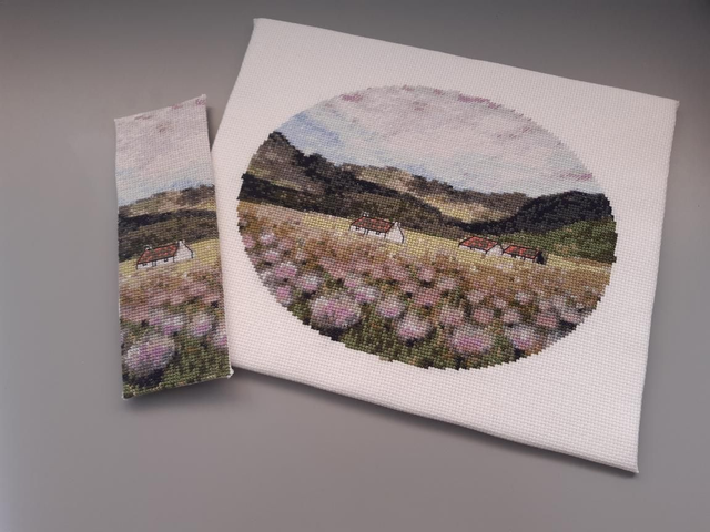 Athnamulloch Thistles bookmark cross stitch kit