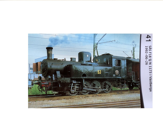 41. SÅS F18 SJ N 1173 i Västberga 1992-06-26