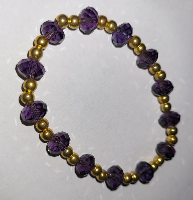 bransoletka ze szkiełek i kamieni podwójnych