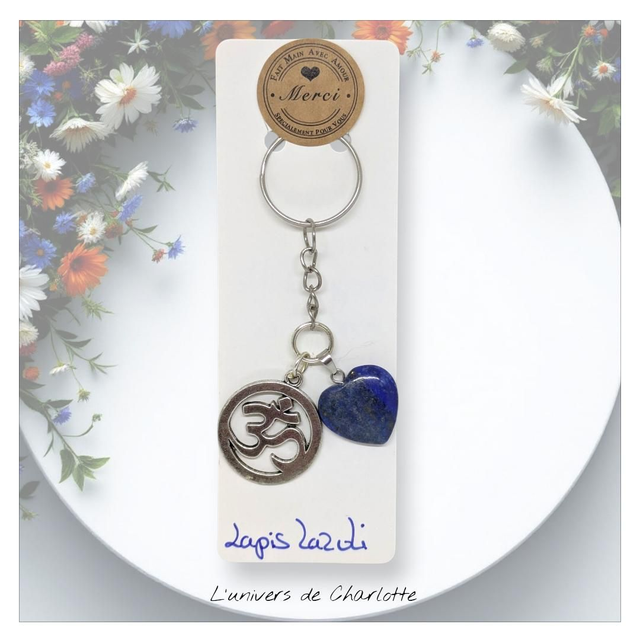 Porte-clés &quot;Lapis-lazuli&quot; om PC-012