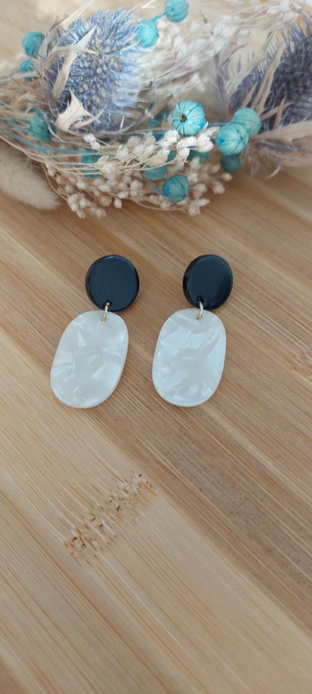 Boucles d'oreilles Allisa crème nacré