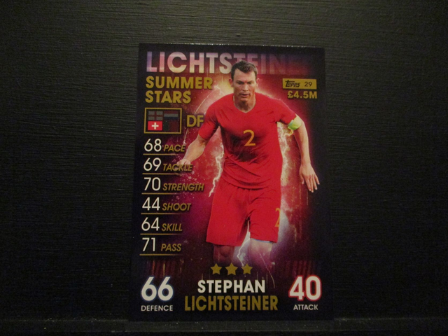 Stephan Lichtsteiner - Summer Stars Match Attax 101 Original Trading Card