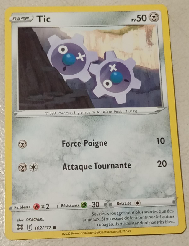 Carte pokémon Tic