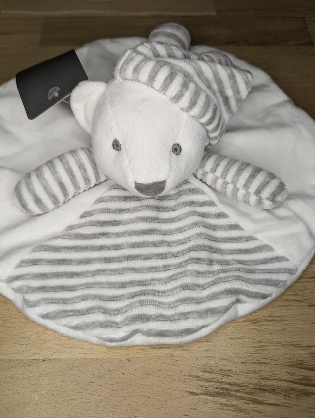 Doudou ourson gris