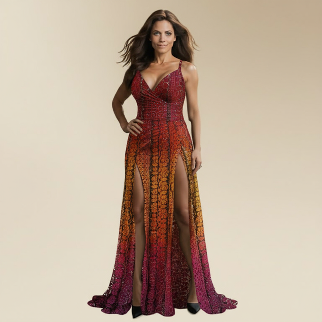 Robes haute couture en dentelles imprimées tarif sur demande.