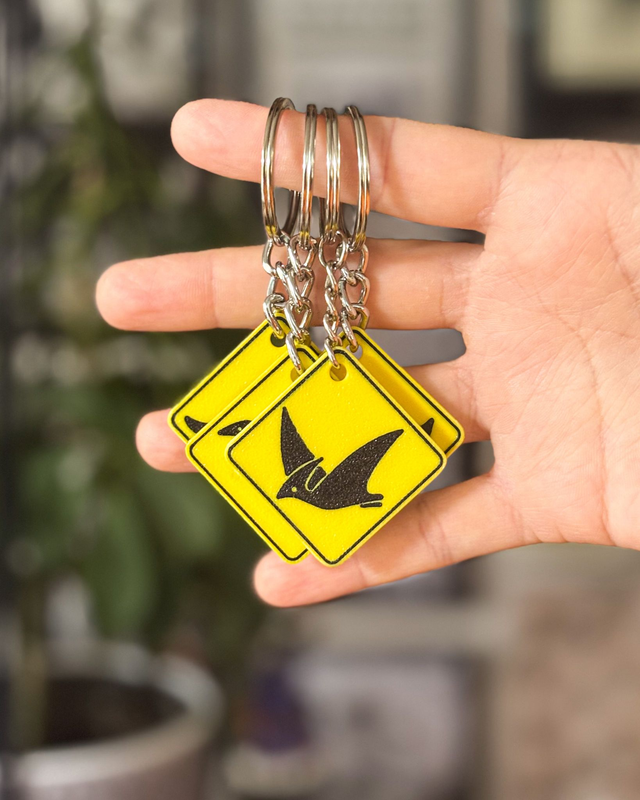 Brelok "Uwaga pterozaur!"