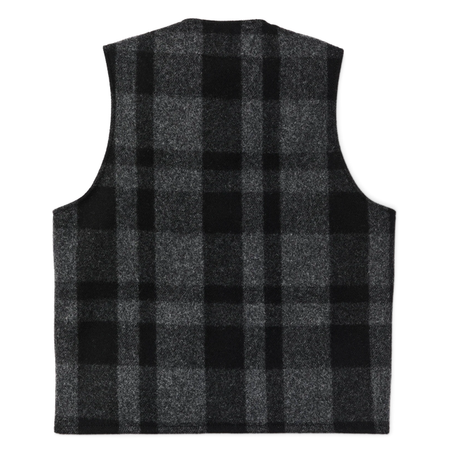 Filson Mackinaw Wool Vest Charcoal Black Check
