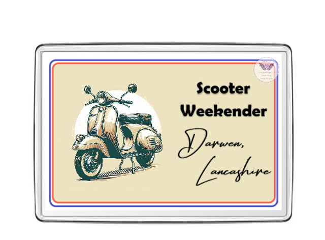 Scooter Weekender Oblong Fridge Magnet-OFM04