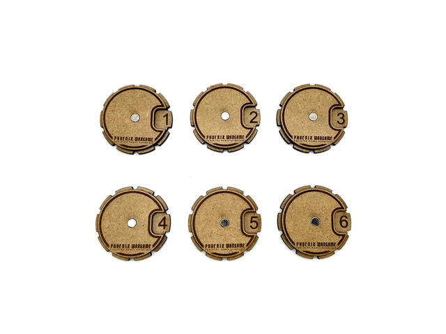 Compteurs de points simple personnalisables (Lot de 6)