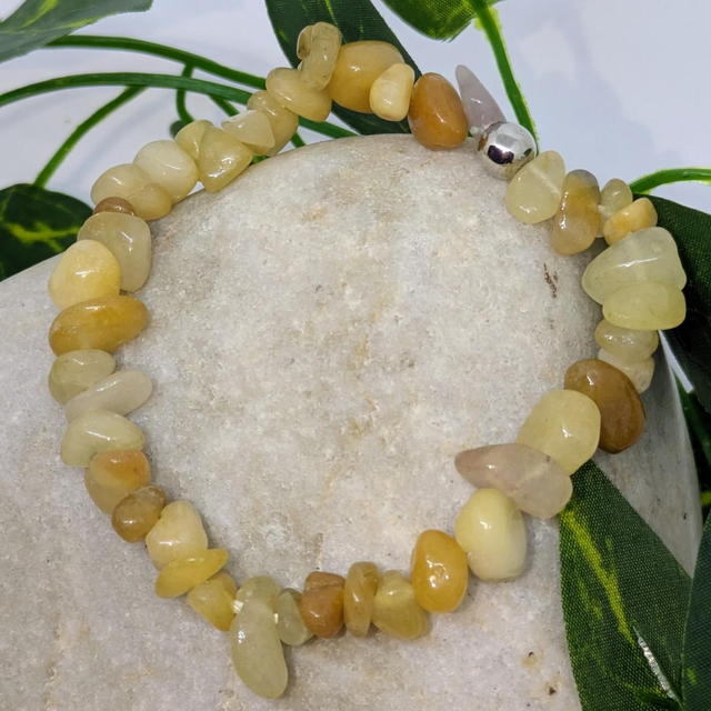 Bracelet "Aventurine jaune" baroque BR-219