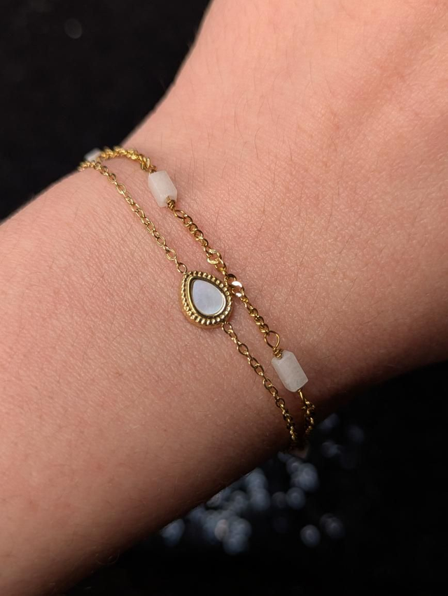 Bracelet nacre double 