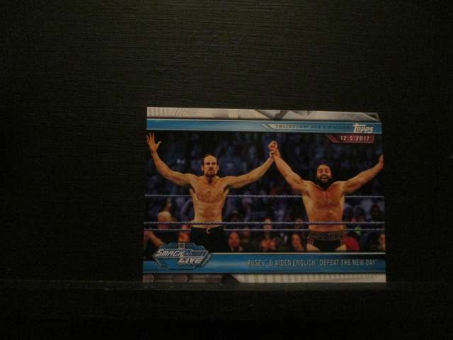 Rusev &amp; Aiden English Defeat The New Day - Champions Original Trading Card #74