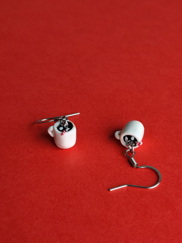 Boucles d'oreilles chocolat chaud