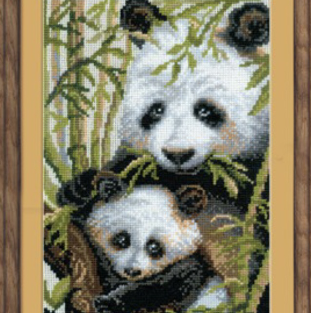 Riolis Panda with Young Counted Cross Stitch Kit