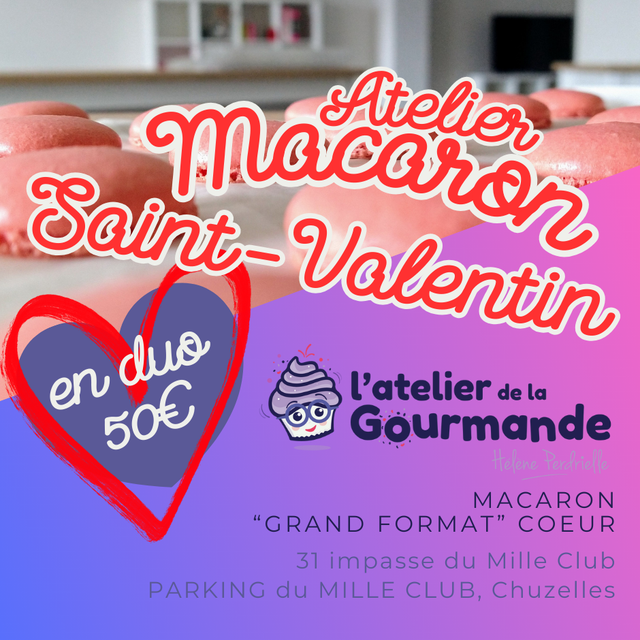Atelier macaron COEUR en duo, Samedi 14 février 2026, à Chuzelles 