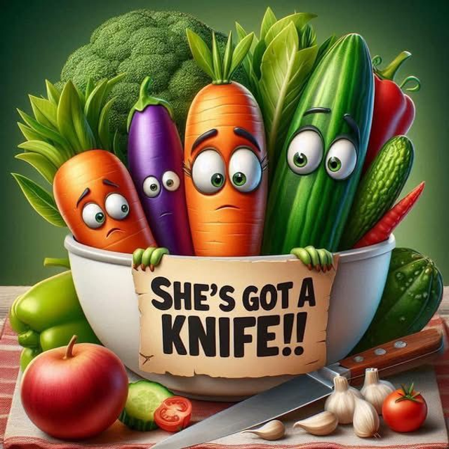 Fun Sublimation Glass Chopping Board | Novelty Kitchen Cutting Board - Shes Got A Knife 1