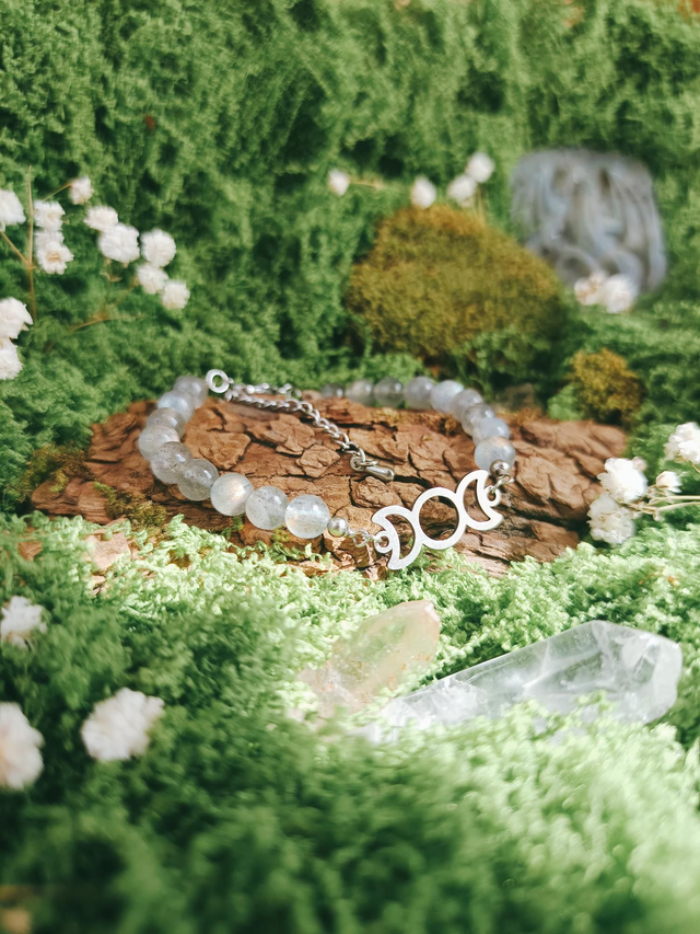 BRACELET - TRIPLE MOON ( labradorite)