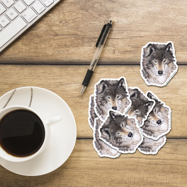 Grey Wolf - Vinyl Sticker